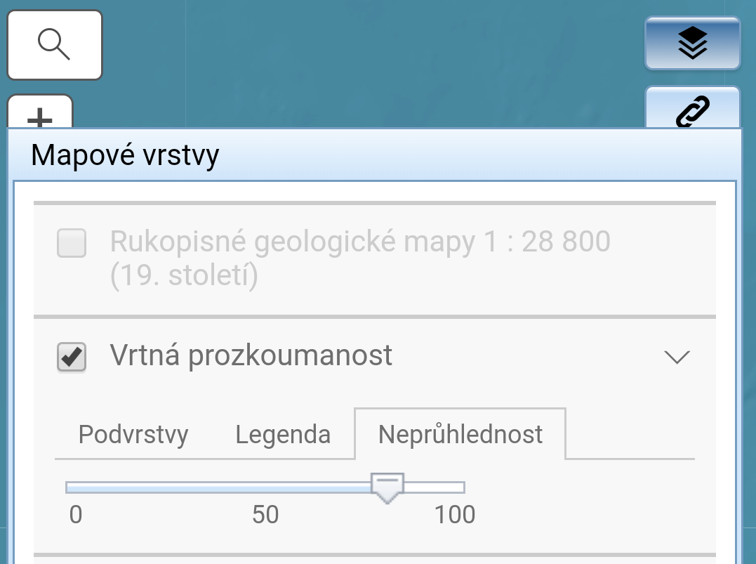 Průhlednost mapové vrstvy